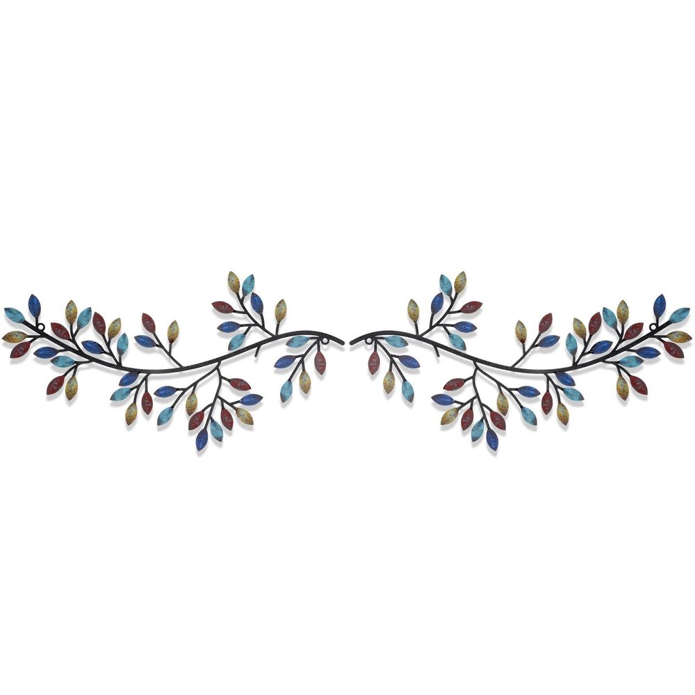 2 Pieces Metal Tree Leaf Wall Decor Vine Olive Branch Leaf Wall Art Wrought😗
